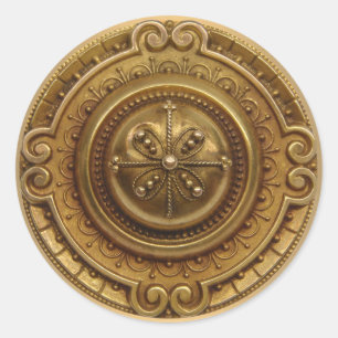 Rond Sticker médaillon d'or