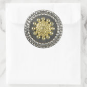 Rond Sticker médaillon or et argent (Sac)