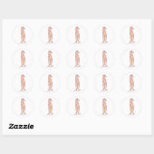 Rond Sticker Meerkat (Feuille)