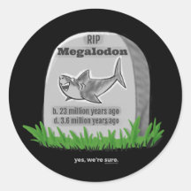 Sticker Megalodon RIP