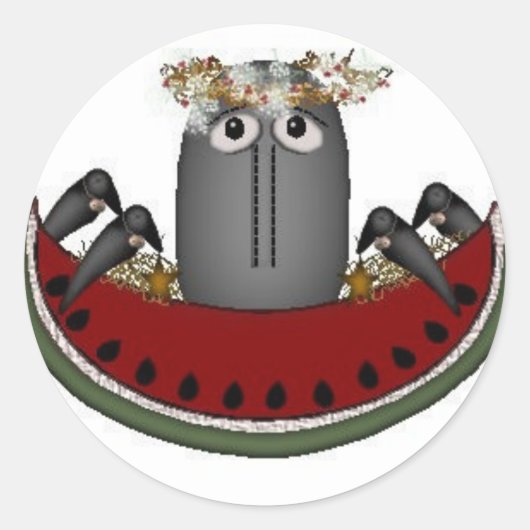 Rond Sticker Melon & Crows (Devant)
