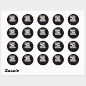 Rond Sticker Mème Drôle Travaillant Dur Ou Difficile (Feuille)