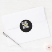 Rond Sticker Mème Drôle Travaillant Dur Ou Difficile (Enveloppe)