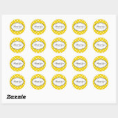 Rond Sticker Merci (Feuille)