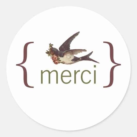 Rond Sticker Merci (Devant)