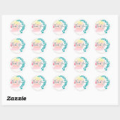 Rond Sticker Merci (Feuille)