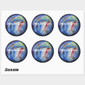 Rond Sticker Merci (Feuille)