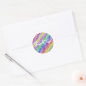Rond Sticker Merci arc-en-ciel (Enveloppe)