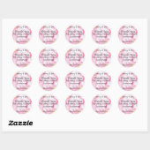 Rond Sticker Merci Bridesmaid rose (Feuille)