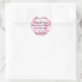 Rond Sticker Merci Bridesmaid rose (Sac)