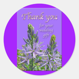 Rond Sticker Merci-cadeau Canadensis Lily Mariage