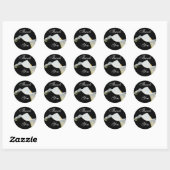 Rond Sticker Merci Calla Lily/Sceau (Feuille)