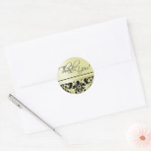 Rond Sticker Merci (Chaucer/champagne) (Enveloppe)