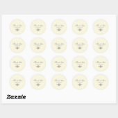 Rond Sticker Merci // Collection Elegance (Feuille)