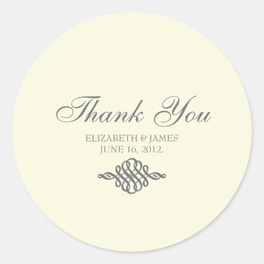 Rond Sticker Merci // Collection Elegance (Devant)