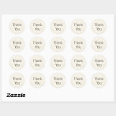Rond Sticker Merci crème-TY02 (Feuille)