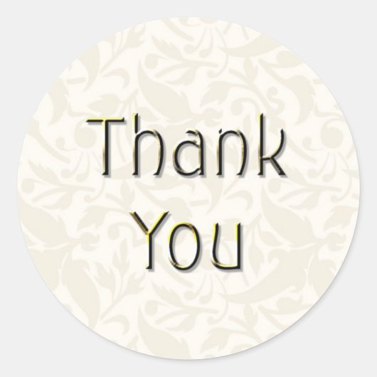 Rond Sticker Merci crème-TY02 (Devant)