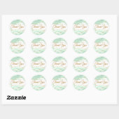 Rond Sticker Merci d'agate vert Seafoam (Feuille)