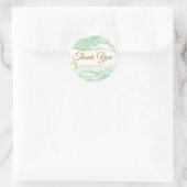 Rond Sticker Merci d'agate vert Seafoam (Sac)