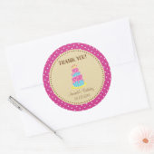 Rond Sticker Merci d'anniversaire (Enveloppe)