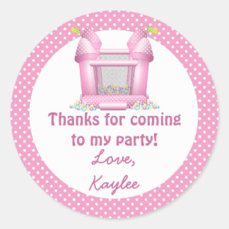 Rond Sticker Merci d'anniversaire Big Bounce House