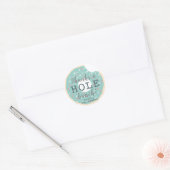 Rond Sticker Merci de Baby shower de Donut vert (Enveloppe)