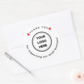 Rond Sticker Merci de bienvenue fait maison avec logo (Enveloppe)