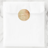 Rond Sticker Merci de mariage vintage (Sac)