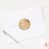 Rond Sticker Merci de mariage vintage (Enveloppe)