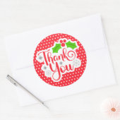 Rond Sticker Merci de Noël (Enveloppe)