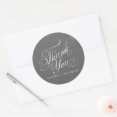 Rond Sticker Merci de script (Enveloppe)