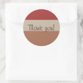 Rond Sticker Merci de trois palette de couleurs (Sac)