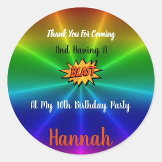 Rond Sticker Merci du parc d'attractions