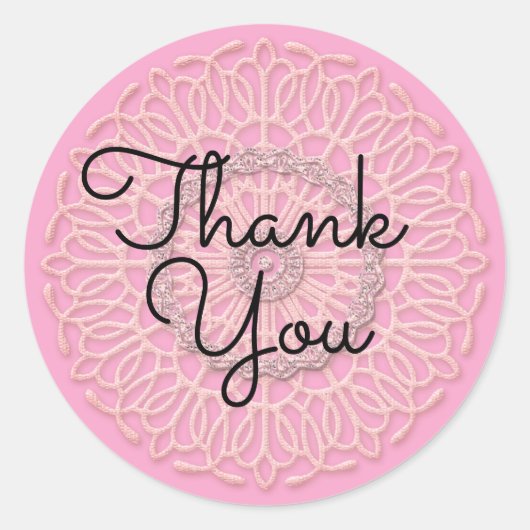 Rond Sticker Merci Fancy rose Gratitude (Devant)