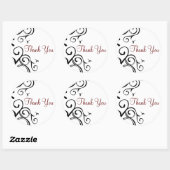 Rond Sticker Merci Favor - Grand (Feuille)