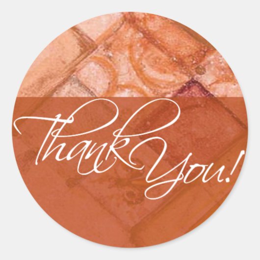 Rond Sticker Merci (Fiesta) (Devant)