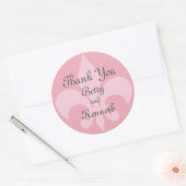Rond Sticker Merci Fleur de Lise en Pretty Pink (Enveloppe)