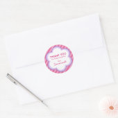 Rond Sticker Merci Fleurs et Grilles (Enveloppe)
