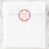 Rond Sticker Merci Fleurs et Grilles (Sac)