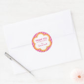 Rond Sticker Merci Fleurs et Grilles (Enveloppe)