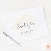 Rond Sticker "Merci" Gold Faux Foil (Enveloppe)