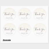 Rond Sticker "Merci" Gold Faux Foil (Feuille)