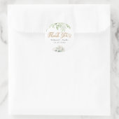 Rond Sticker Merci Gold Greenery Favor (Sac)