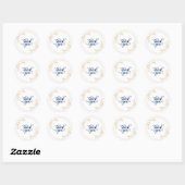 Rond Sticker Merci Gold Leaf Wedding Favor (Feuille)