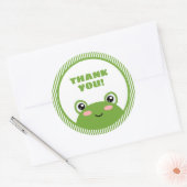 Rond Sticker Merci grenouille (Enveloppe)