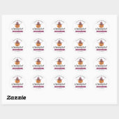 Rond Sticker Merci Halloween (Feuille)