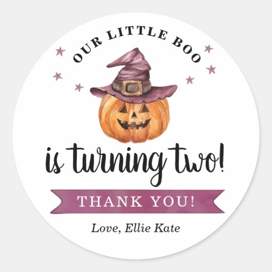 Rond Sticker Merci Halloween (Devant)