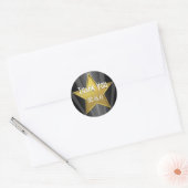 Rond Sticker Merci Hollywood Star (Enveloppe)