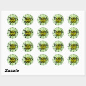 Rond Sticker Merci marguerite (Feuille)