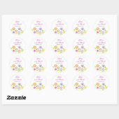 Rond Sticker Merci mariage (Feuille)